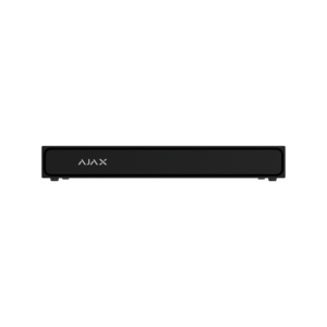 Schwarzer, rechteckiger Ajax-Netzwerkrekorder mit einem Logo auf der Vorderseite.
