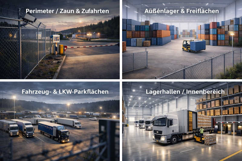 Alarmanlage für Logistikzentrum und Außenflächen