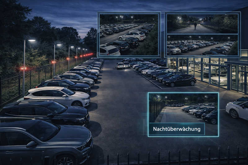 Sicherheitsüberwachung eines Autohauses
