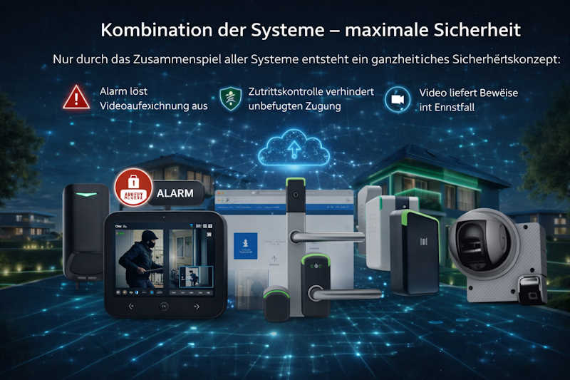 Kombination Alarmanlage Video Zutrittskontrolle Stuttgart