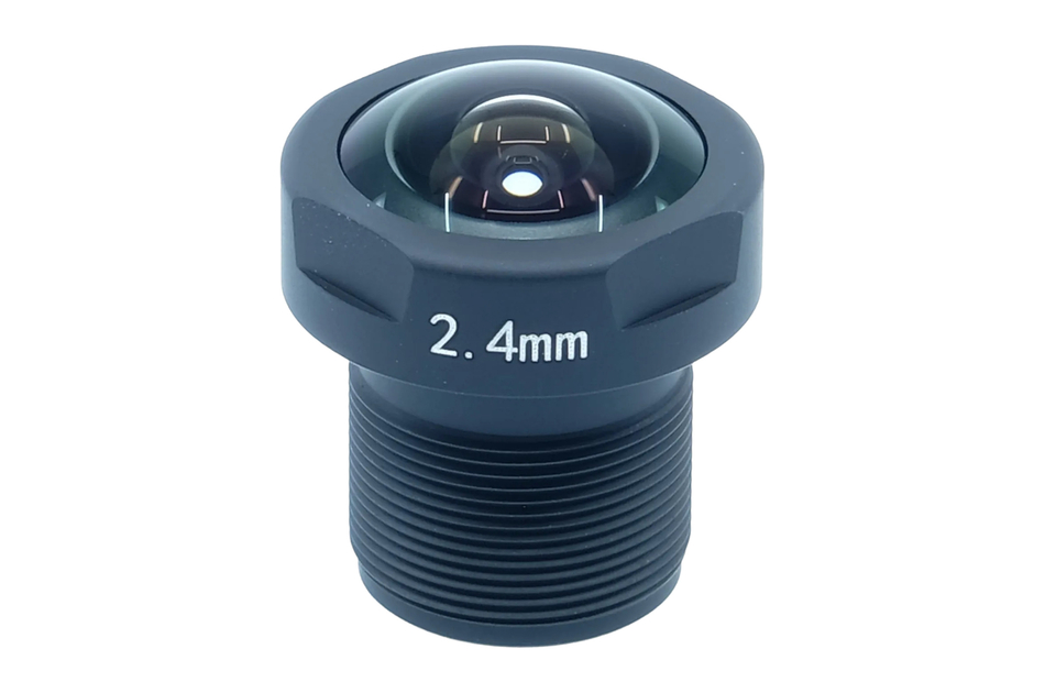 2,4-mm-Kameraobjektiv mit Gewinde und sichtbarer Linse