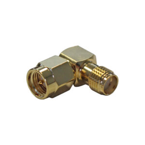 TELENOT ZUA1 Antennen-Winkeladapter für LTE-Antennen, SMA-Stecker/SMA-Buchse, 90°, vergoldet