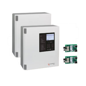 TELENOT hifire 4400 V2 GR102 Brandmelderzentralen-Set mit Sub-BMZ – 256 + 128 Brandmelder, 8 Loops, auf bis zu 512 Brandmelder je Zentrale erweiterbar