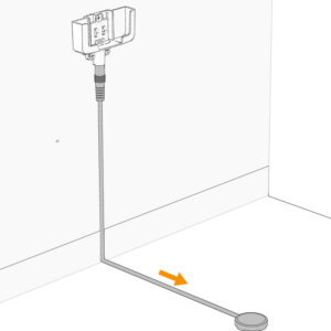 PGP-WT-PRB Wassermelder-Montage-Set mit Punktsensor, für Wand- und Aufputzmontage, Kunststoffgehäuse