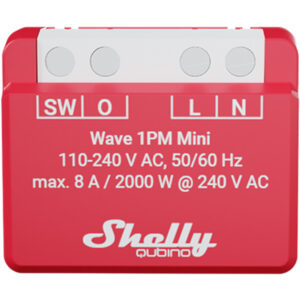 Shelly QMSW-0A1P8EU Unterputz-Schalter mit Z-Wave, 110–240 V AC, max. 0,3 W Leistungsaufnahme