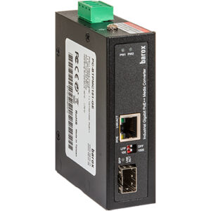Barox PC-BTPMC101-GE Medienkonverter mit PoE++ bis 90 W, 1 SFP-Port und IP30