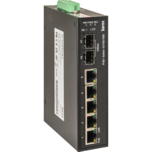PC-PIGE502-B-2 PoE+ Switch mit 4 PoE-Ports, 2 SFP-Ports und 120 W PoE-Budget
