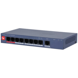 Dahua DH-CS4009-8ET1GT-110 9-Port-PoE-Switch mit 8 PoE-Ports, 110 W PoE-Budget und 250 m Reichweite
