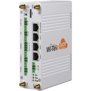 WI-IOT110 V2 4G-Gateway mit LTE CAT.4, 4 RJ45-Ports und 48-V-PoE-Versorgung