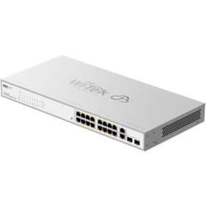 WI-PCES320GFH PoE-Switch mit 16 PoE-Ports, 130 W PoE-Budget und 2 SFP-Ports