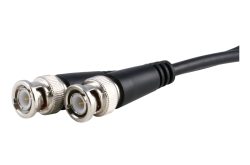 Videokabel mit 2 x BNC-Stecker 5m, 75 Ohm, schwarz