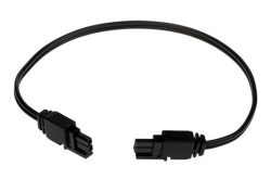 Ein schwarzes Kabel mit zwei 4-poligen Steckverbindern an den Enden.