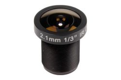 Objektiv mit der Aufschrift "2.1mm 1/3'' IR", geeignet für Infrarotanwendungen.