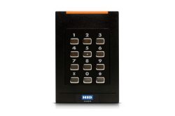 Ein schwarzes Tastenfeld mit der Aufschrift "HID" und einer Nummerntastatur von 0 bis 9 sowie den Symbolen "*" und "#".