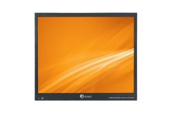 Ein schwarzer Bildschirm mit einem orangefarbenen Hintergrund und dem "eneo"-Logo unten links.