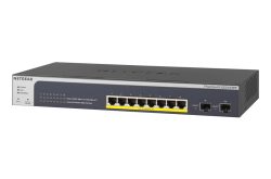 Gigabit Switch, Smart managed, 8xRJ45 PoE+ 190W, 2x SFP, max. 32 dB bei 25° C