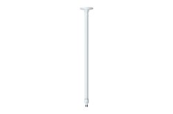 Einfacher weißer Verlängerungsstab für Deckenmontage, geeignet für Lampen oder Ventilatoren.