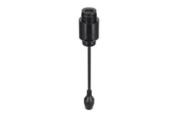Schwarzer zylindrischer Sensor mit langem Stab und Anschluss am Ende.