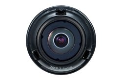 Objektiv einer Kamera mit der Aufschrift "2MP 2.4mm".
