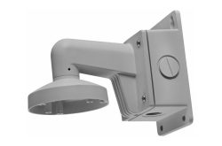 Wandhalterung aus Metall, grau, mit kreisförmiger Basis und Schraubenlöchern.