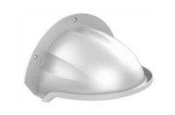 Abdeckung für eine Halogen-Wandleuchte in kegelförmigem Design.