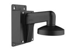 Schwarze Wandhalterung für eine Kamera mit rundem Kopf und rechteckiger Basis.