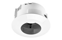 Weiße runde Deckenlampe für den Einbau.