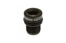 Objektivlinse mit der Aufschrift "6mm 1/2.7"".