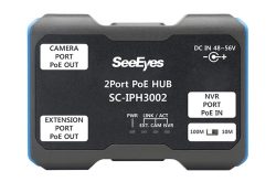 Ethernet, PoE Extender, 1x IN, 2x OUT, Daisy-Chain für Kameras, 10/100Mbps, 250m max.