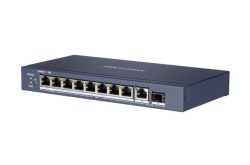 Ethernet Switch, unmanaged, 9x RJ45, 1x SFP, PoE 120W, 54VDC