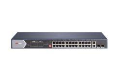Ethernet Switch, unmanaged, 26x RJ45, 2x SFP, PoE 370W, 230VDC