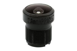 Ein Fischaugenobjektiv mit der Aufschrift "2.8mm MP IR 1/2.5"".