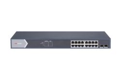 Ethernet Switch, smart managed 16x RJ45, 2x SFP, PoE 225W, 230VAC
