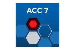 Acht-Sechsecke mit Schriftzug "ACC 7" auf blauem Hintergrund.
