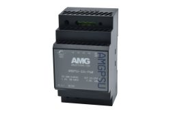 Ein schwarzes AMG-Netzteilmodul mit Modellnummer AMGPSU-I24-P60 auf weißem Hintergrund.