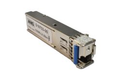 Ein SFP-Transceiver-Modul mit der Beschriftung "AMG S18703-05" und Spezifikationen "1000M-LX-20km".