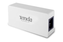 Tenda PoE30G-AT Adapter in Weiß mit PoE-Unterstützung.