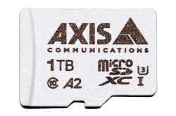 Eine 1TB Axis Communications microSDXC Speicherkarte mit A2, U3 und UHS-I Klassifizierung.