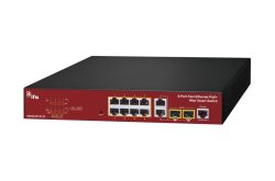 Ethernet Switch, Web Smart, 8x RJ45 (PoE), 2x SFP, 2x RJ45 (Upload)