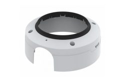Weißer zylindrischer Adapter mit schwarzem Innenring und mehreren Löchern.