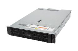Flat, rectangular server unit with ventilation grid on the front and a label marked "AXIS" on the panel.