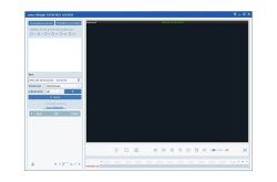 Ein Screenshot der eneo TNsight EVIDENCE LOCKER Software mit Wiedergabe- und Suchsteuerung.