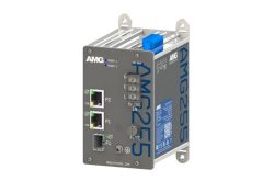 Industrie-Energieversorgungsmodul mit Aufschrift "AMG2555" und mehreren Anschlussmöglichkeiten auf der Vorderseite.