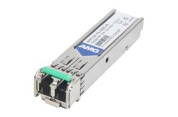 Ein optisches SFP-Modul mit der Aufschrift "AMG", geeignet für Datenübertragung.