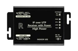1-Kanal-IP Empfänger, PoE über UTP, High Power (70W) ,Hohe Reichweite bis 800m