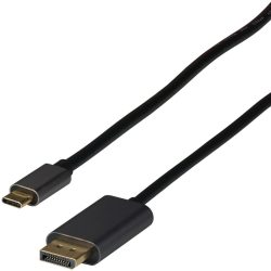 USB Typ-C Stecker - DP20 Stecker DP1.4 Kabel 8K60Hz 2m, schwarz