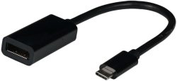 USB Typ-C - DP1.4 Adapter, USB Typ C Stecker - DP Buchse 8K60Hz, schwarz