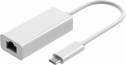 USB 3.2 GB Netzwerk Adapter, Typ-C Stecker - RJ45 Buchse, 0,15m, weiß