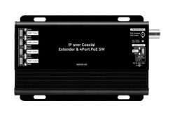 4-Port PoE Switch und Ethernet Extender, 4-In-1-Out, 100Mbps full duplex, PoE++ 60W, 48 VDC