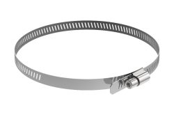 Schraubschelle aus Metall mit Schneckengewinde.